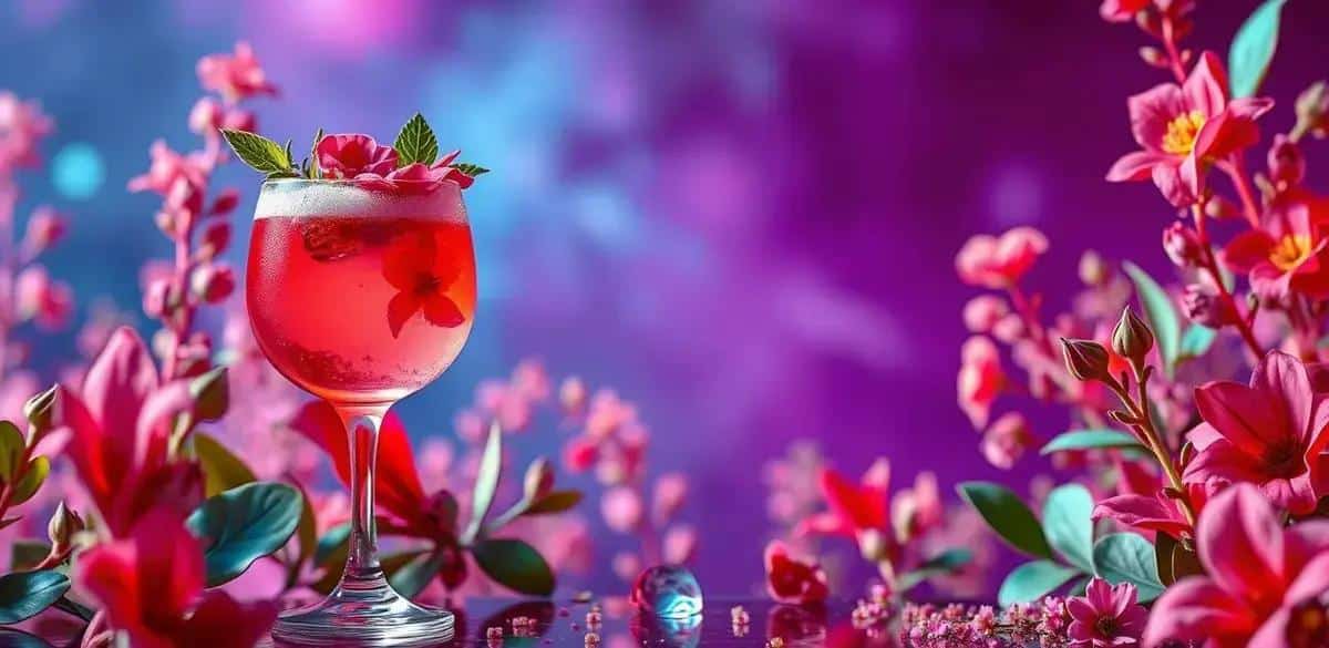 coquetel com espuma de hibisco e gin uma explosao de sabores refrescantes