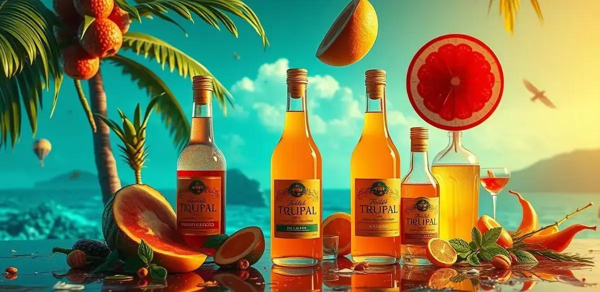 Variantes do Licor de Frutas Tropicais com Rum