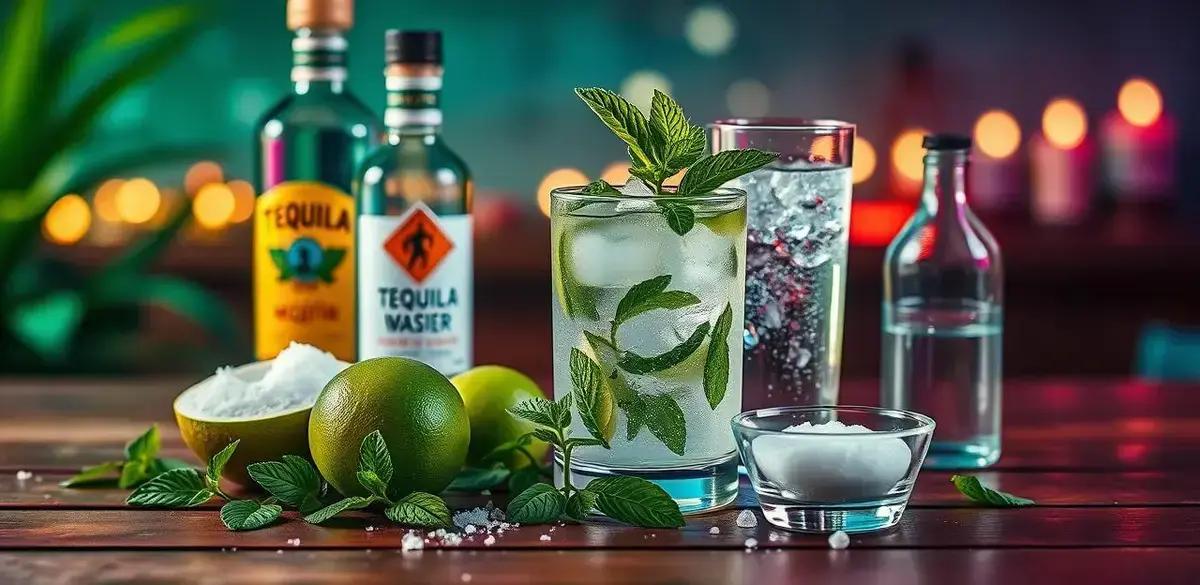 Ingredientes do Mojito de Tequila com Hortelã