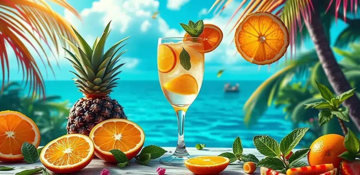 Leia mais sobre o artigo Punch Tropical com Rum e Espumante: O Refresco Perfeito para o Verão