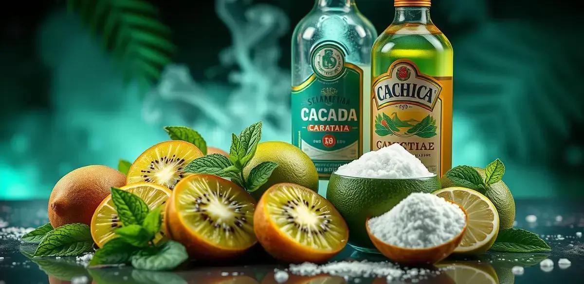 Ingredientes da Caipirinha de Kiwi com Hortelã