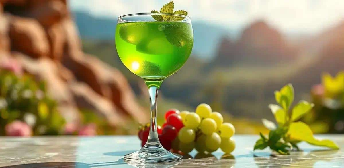 Leia mais sobre o artigo Drink Verde com Espumante e Uva Verde: Refrescância e Sabor em Cada Gole