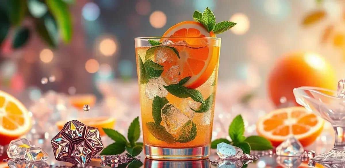 mojito com refrigerante de tangerina e hortela refresque seu verao