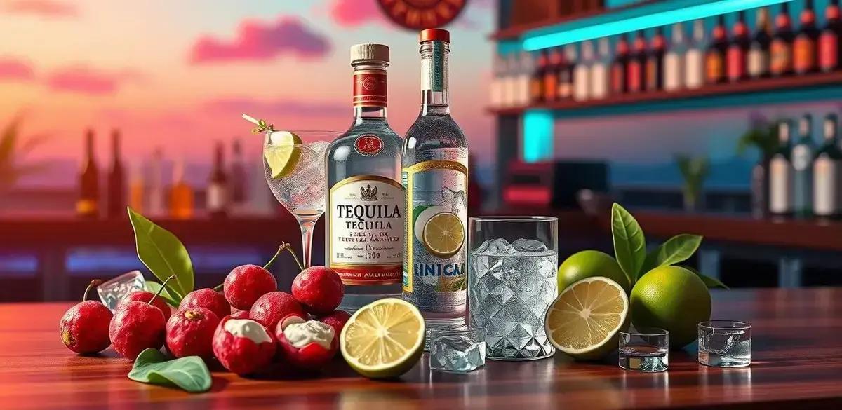 Ingredientes da Tequila com Lichia e Tônica