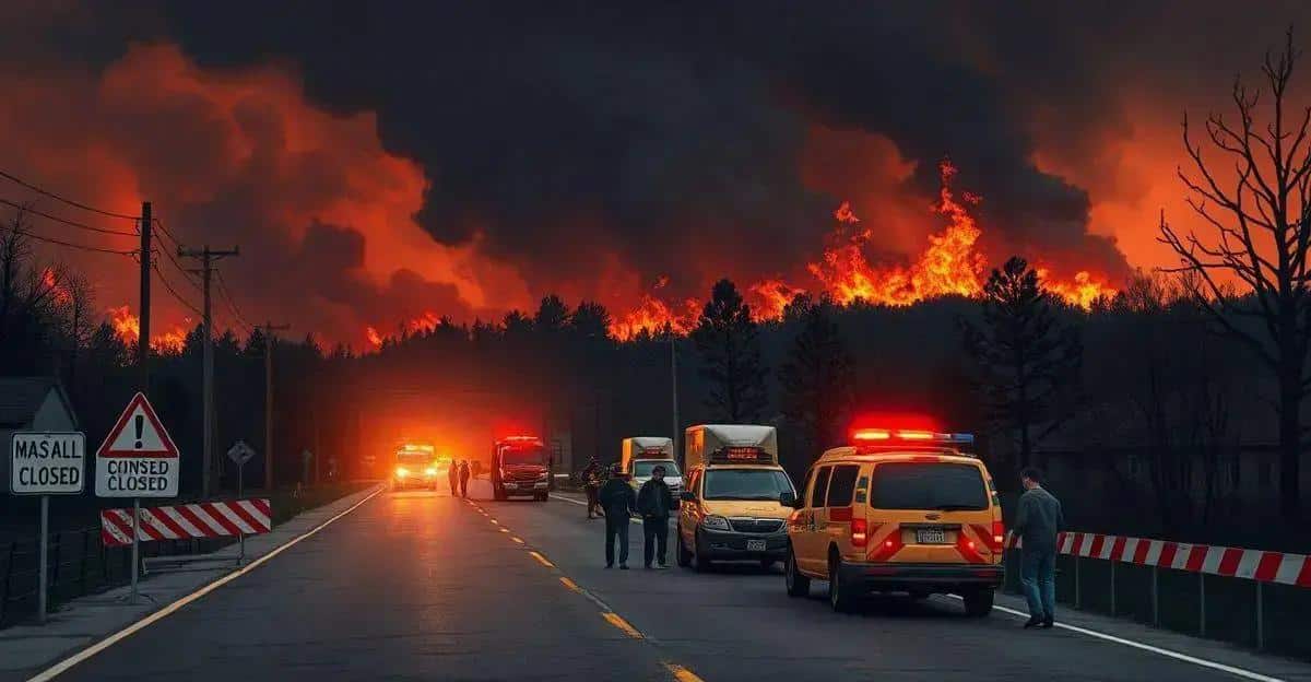 Leia mais sobre o artigo Incêndio na Geórgia: Estradas fechadas e moradores evacuados
