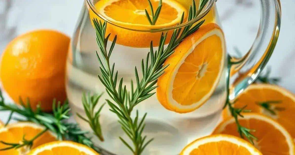 Leia mais sobre o artigo Água Aromatizada com Laranja e Alecrim: Refresque-se com Sabor e Saúde
