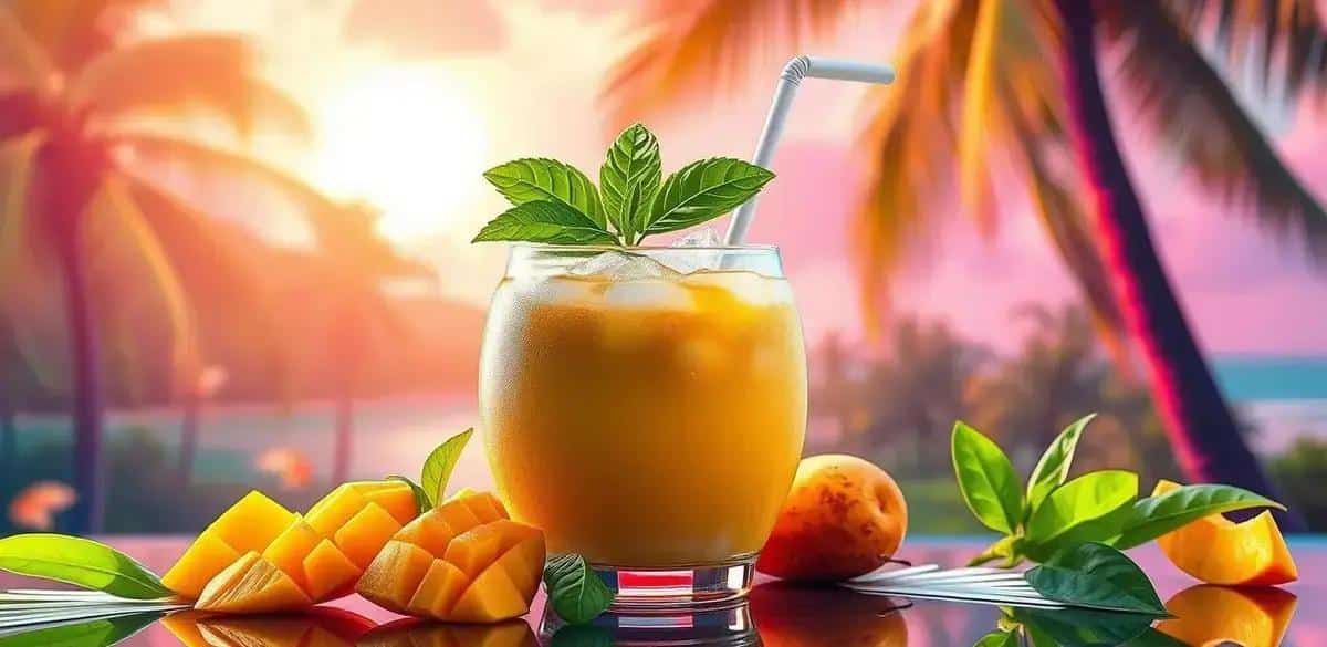 Leia mais sobre o artigo Água de Coco com Suco de Manga e Manjericão: Refresque-se com Esta Delícia