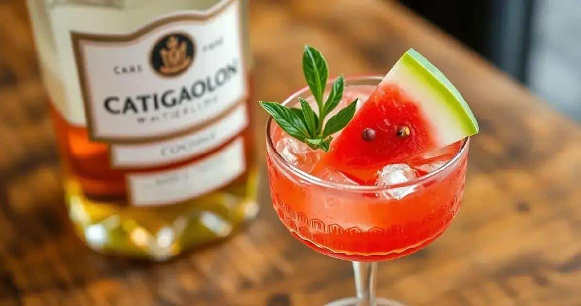 Leia mais sobre o artigo Conhaque com Suco de Melancia e Pimenta Rosa: Uma Experiência Refrescante