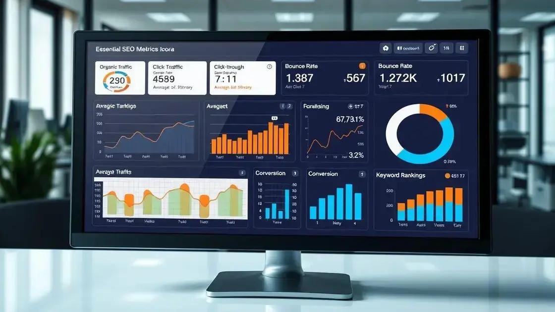 quais métricas de seo são essenciais para representar