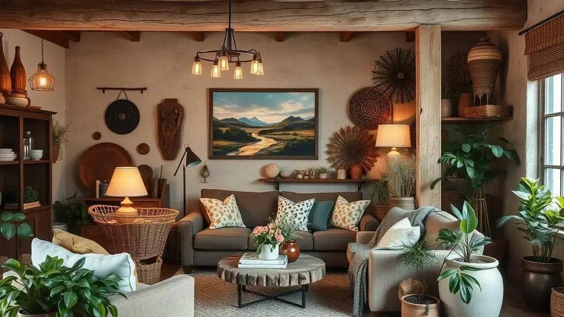 Elementos decorativos que complementam o rústico