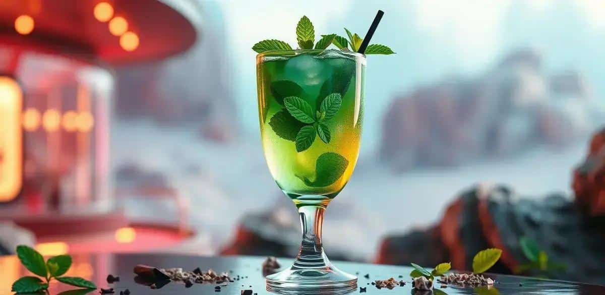 Leia mais sobre o artigo Drink Verde com Licor de Menta e Chocolate Branco: Uma Experiência Refrescante e Doce