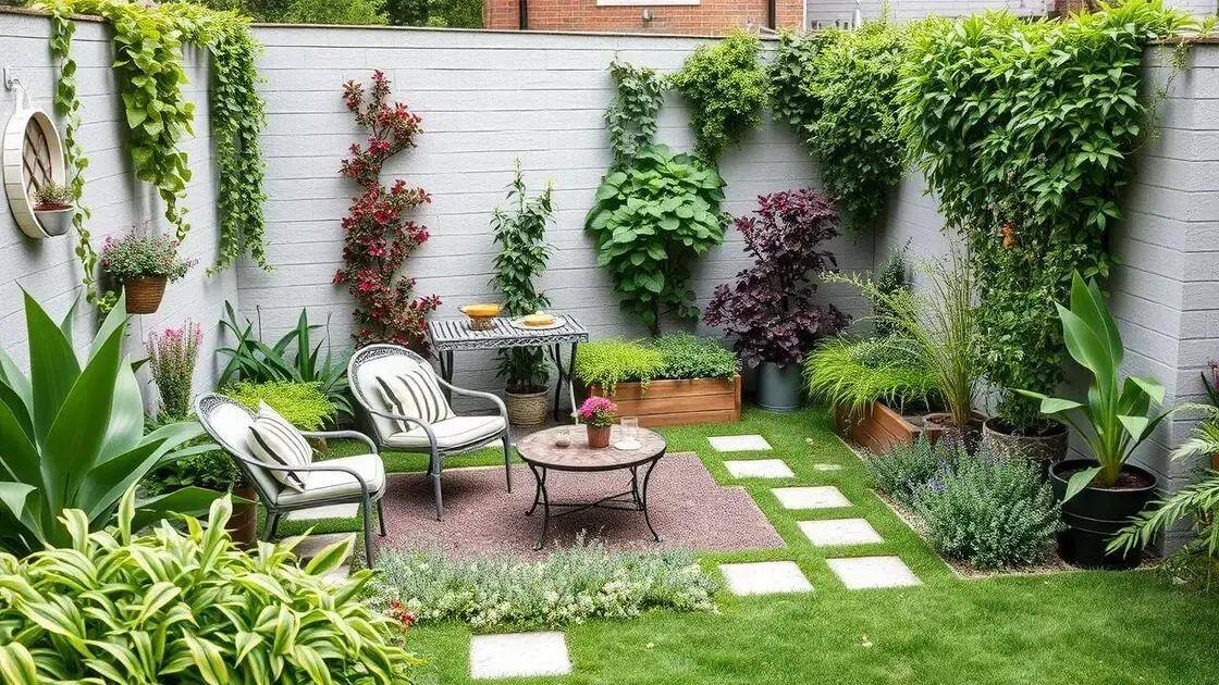 Dicas de design para maximizar pequenos jardins