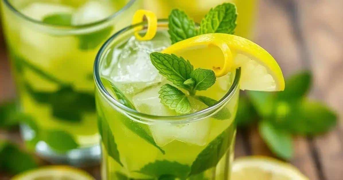 Leia mais sobre o artigo Mojito com Soda de Maçã Verde e Raspas de Limão: Refrescância Irresistível