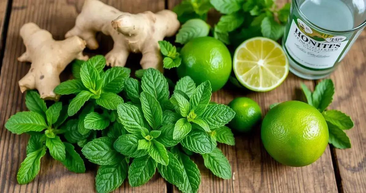 Ingredientes para Mojito Porto-Riquenho