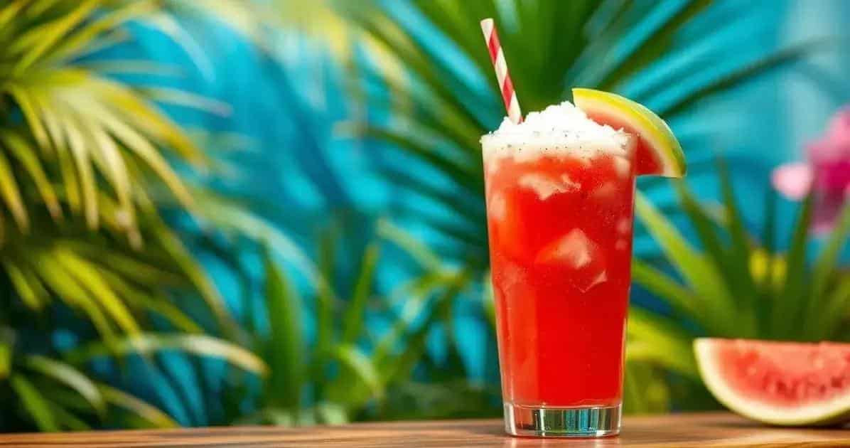 refrigerante de melancia com espuma de coco uma sensacao refrescante