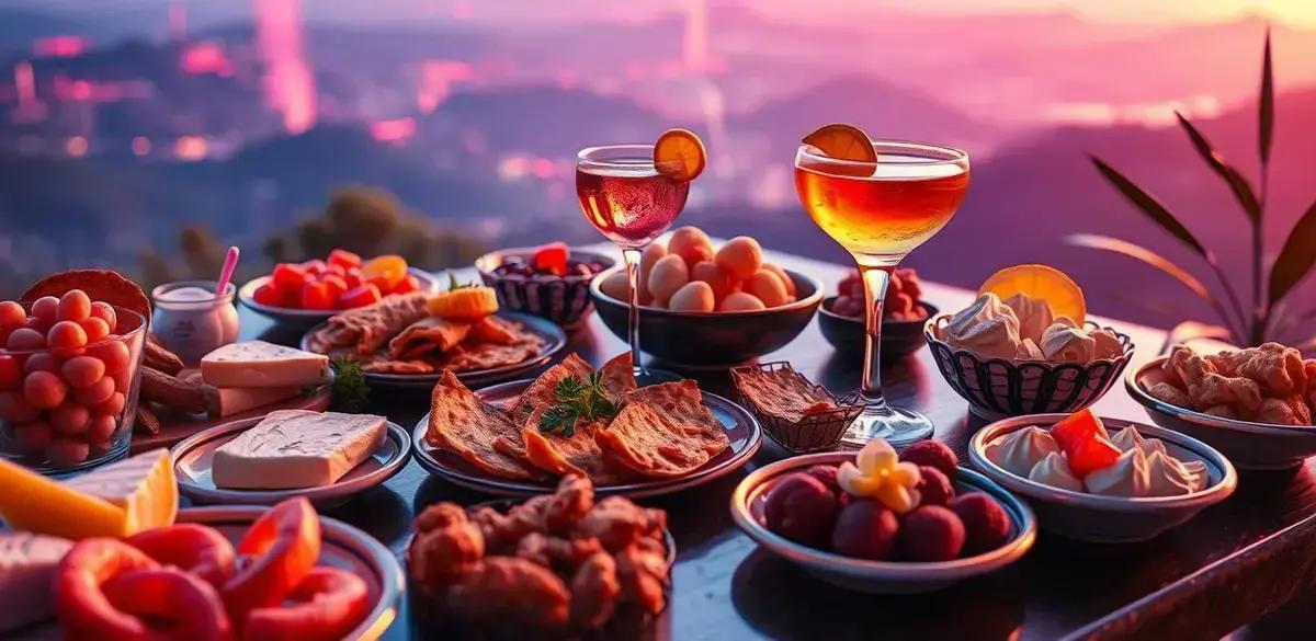 Sugestões de acompanhamento para o drink