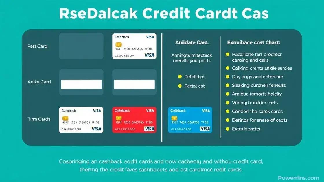 Comparativo entre cartões de crédito com cashback
