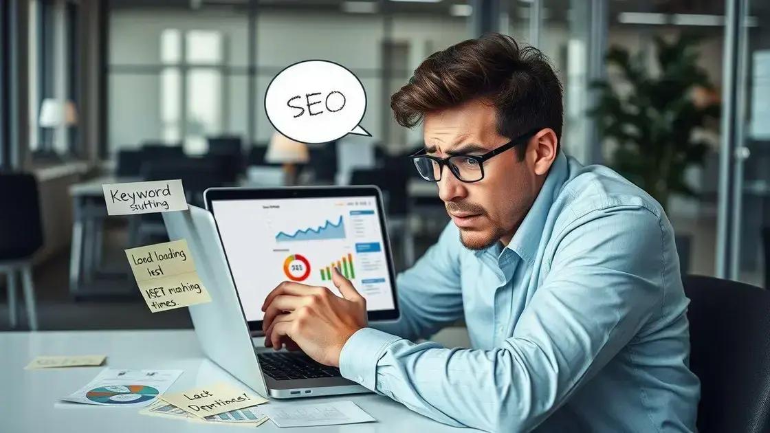 Erros comuns para evitar no início do trabalho com SEO