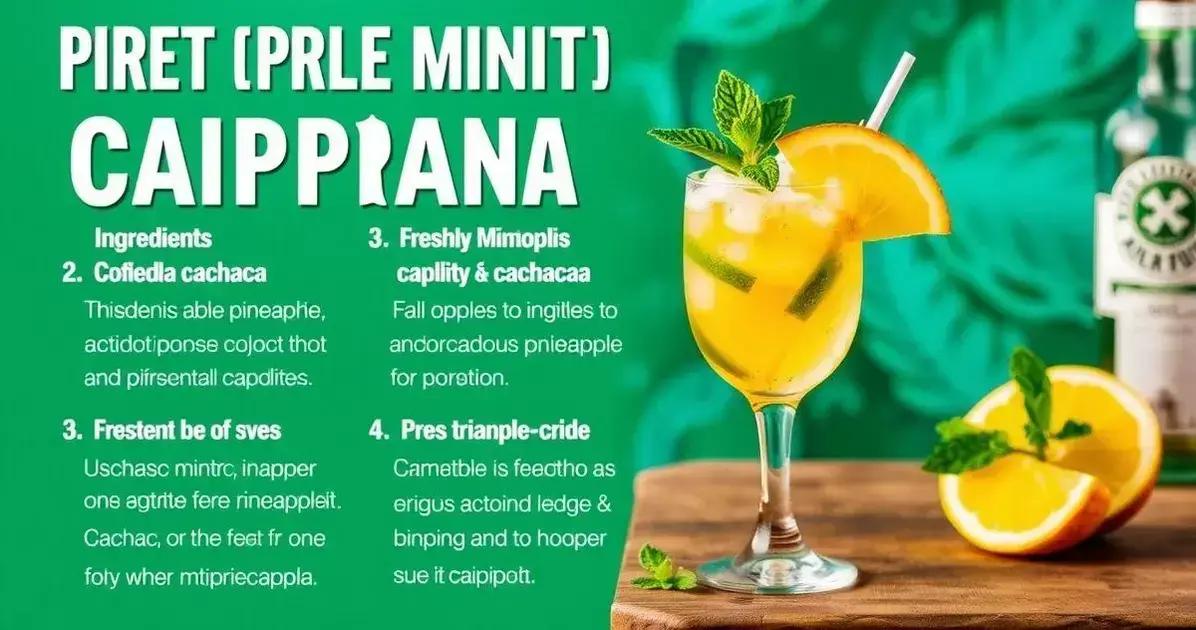 Dicas para fazer a melhor Caipirinha de Abacaxi com Hortelã