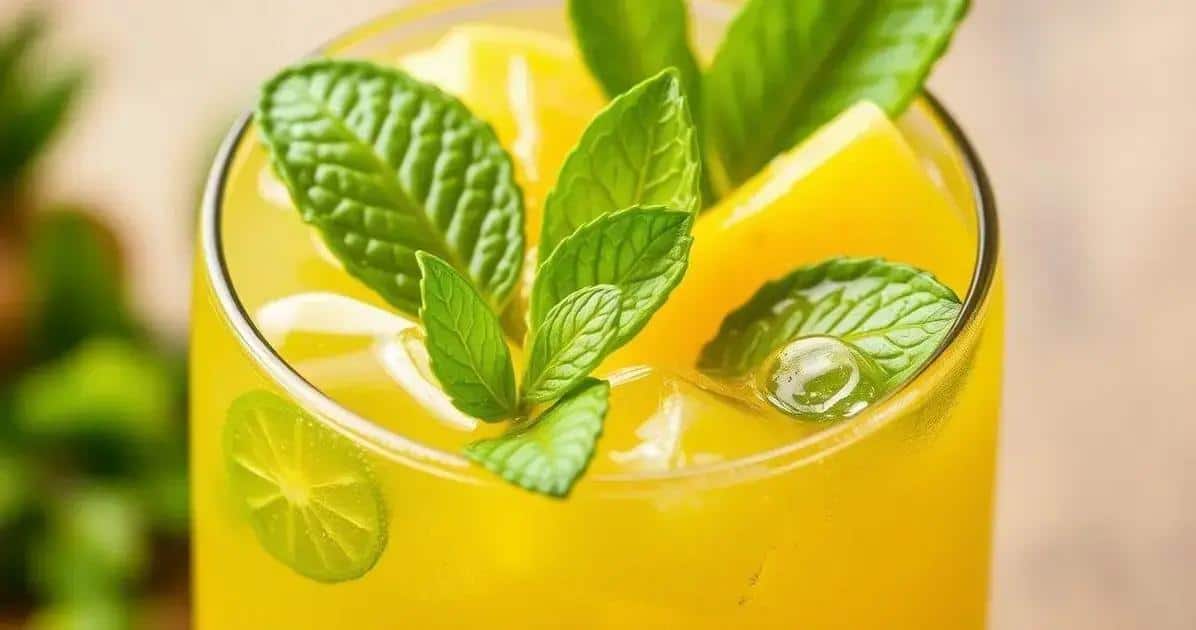 caipirinha de abacaxi com hortela a bebida refrescante do verao