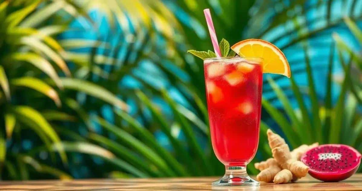 caipirinha de pitaya e gengibre refrescancia tropical para seu verao