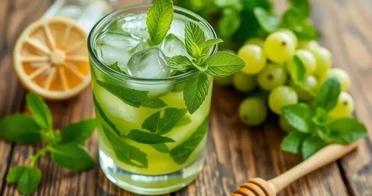 Ingredientes da Receita de Caipirinha de Uva Verde com Mel