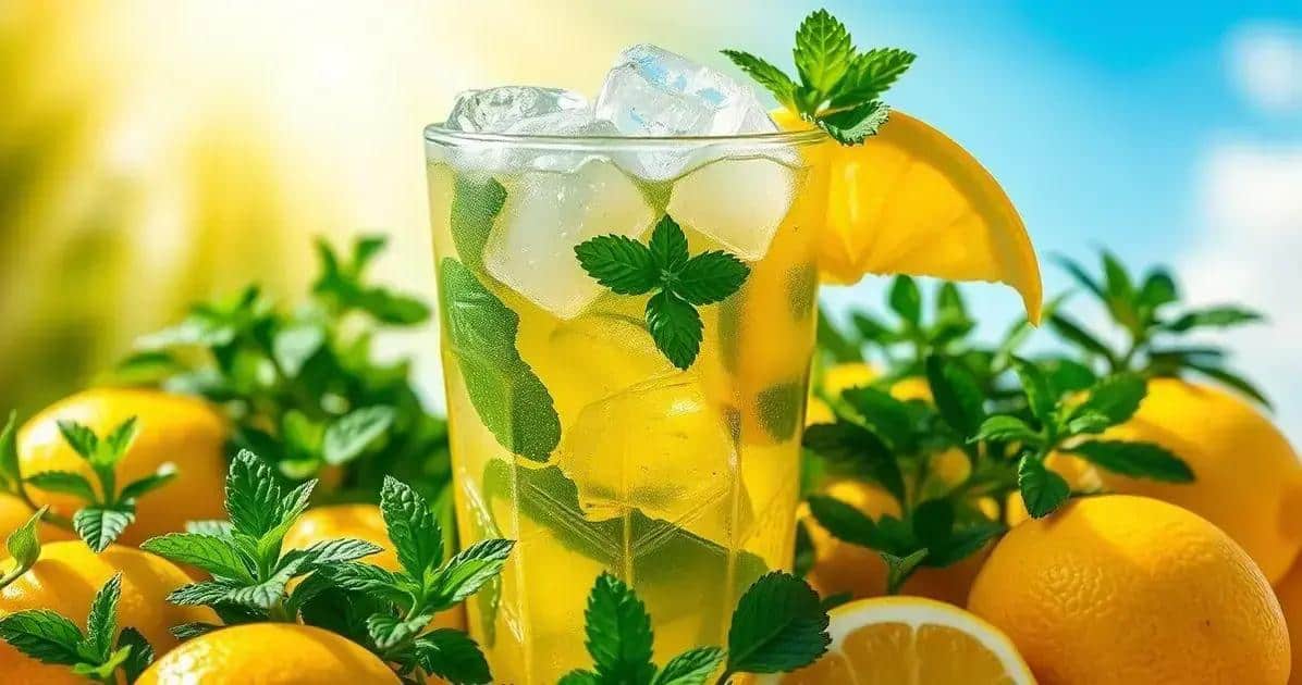 limonada tropical com hortela a bebida perfeita para o verao