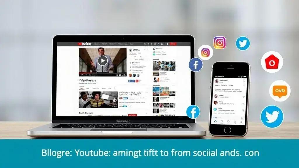 Integração dos vídeos do YouTube com blogs e outras redes para tráfego