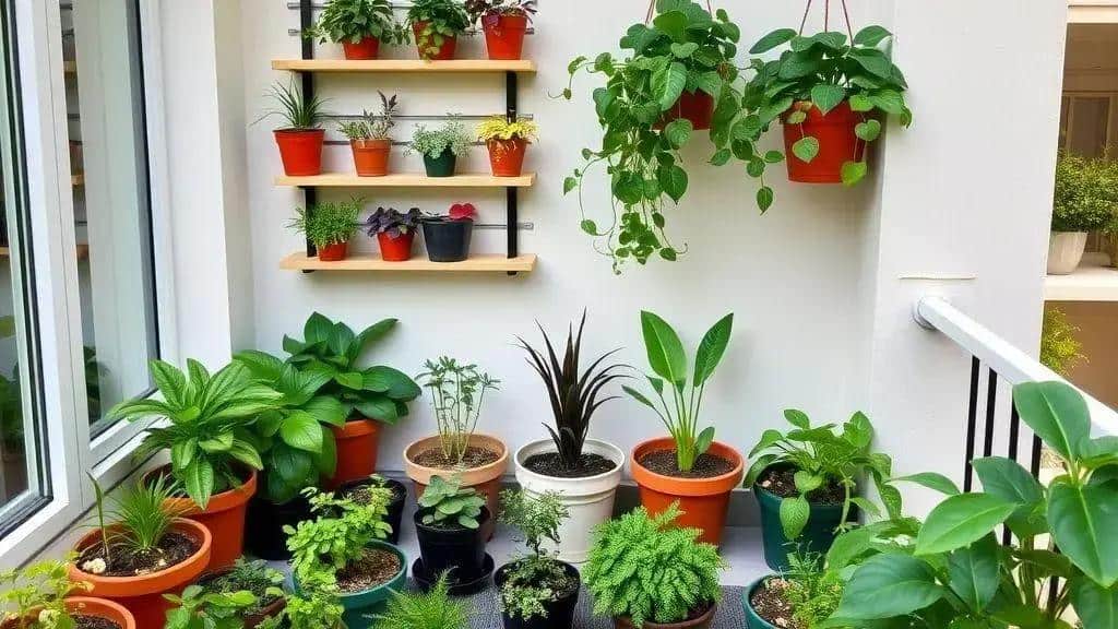 Como organizar vasos em varandas pequenas