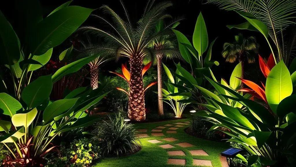 Iluminação que valoriza plantas tropicais Iluminação que valoriza plantas tropicais
