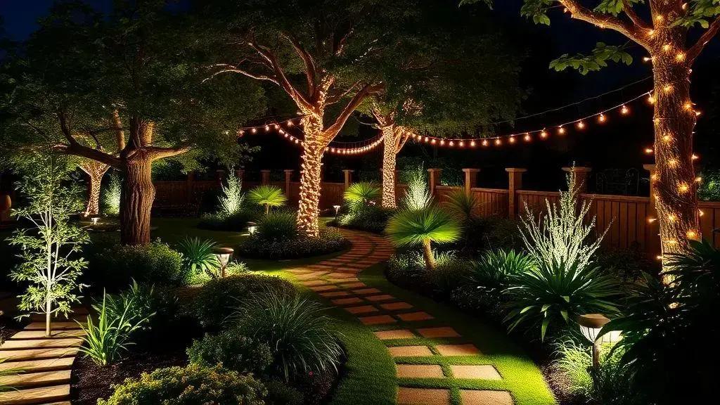 Iluminação prática para valorizar seu jardim